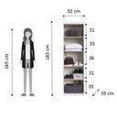 Ver imagem 4 de Armário 2 Portas de Bater 5 Prateleiras Multiuso Branco