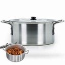 Ver imagem 1 de Caçarola Hotel - com Tampa - Panela de Aluminio com Tampa - Capacidade 6,50l - Caçarola N° 26