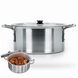 Caçarola Hotel - com Tampa - Panela de Aluminio com Tampa - Capacidade 6,50l - Caçarola N° 26 - 1