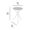 Ver imagem 2 de Mesa Lateral Uno Aço Tampo 54x37x37 cm Marrom