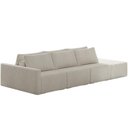 Ver imagem 1 de Sofá Ilha Modular para Sala 342cm com Puff Dublin K01 Bouclê Bege - Lyam Decor