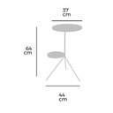 Ver imagem 2 de Mesa Lateral Duo Aço 64cm X 44cm X 37cm