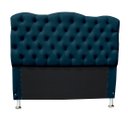 Ver imagem 1 de Cabeceira Agnes para Cama Box Casal Padrão 1.38 - Suede - Sv Decor:azul Marinho