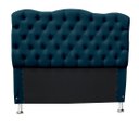Ver imagem 1 de Cabeceira Agnes para Cama Box Casal Padrão 1.38 - Suede - Sv Decor:azul Marinho