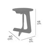 Mesa Lateral e Banco Mocho 40cm X 48cm X 40cm - 3