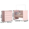 Quarto Infantil Completo Ana 4 Gavetas Rosa - Pnr Móveis - 3