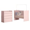 Ver imagem 2 de Quarto Infantil Completo Ana 4 Gavetas Rosa - Pnr Móveis