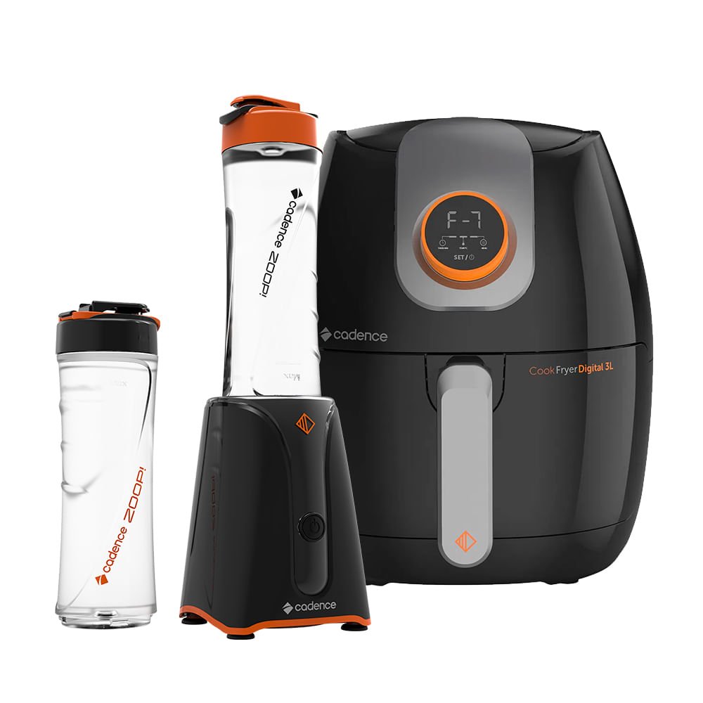 Kit Cadence Contrast - Fritadeira 3L Digital e Blender - 220V - 1