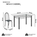 Ver imagem 3 de Conjunto de Mesa Tubular 120x75cm Tampo em Vidro com 4 Cadeiras Iris B