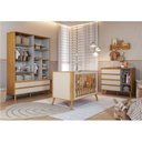 Ver imagem 3 de Quarto de Bebê Guarda-Roupa 4 Portas Cômoda e Berço Arredondado 3 em 1 100% MDF Luly Espresso Móveis Bege/Off White/Amêndoa