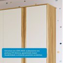 Ver imagem 7 de Quarto de Bebê Guarda-Roupa 4 Portas Cômoda e Berço Arredondado 3 em 1 100% MDF Luly Espresso Móveis Bege/Off White/Amêndoa