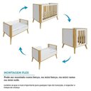 Ver imagem 6 de Quarto de Bebê Guarda-roupa 4 Portas Cômoda e Berço Arredondado 3 em 1 100% Mdf Luly Espresso Móveis