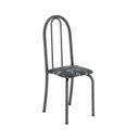 Ver imagem 5 de Conjunto de Mesa Tubular 140x75cm Tampo em Granito Topázio com 6 Cadeiras Iris B Prata/Preto Floral/Mart