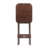Mesa Bistrô Bar 45x54cm Dobrável em Madeira Maciça - Imbuia - Marrom - 4