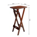 Ver imagem 2 de Mesa Bistrô Bar 45x54cm Dobrável em Madeira Maciça - Imbuia - Marrom