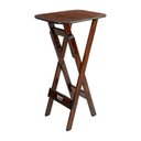 Ver imagem 3 de Mesa Bistrô Bar 45x54cm Dobrável em Madeira Maciça - Imbuia - Marrom