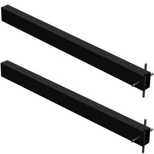 2 Suportes Pia Chumbar Bancada Mesa 60 Cm - Preto