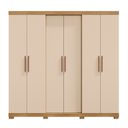 Ver imagem 1 de Guarda-roupa 6 Portas 4 Gavetas sem Espelho Valley