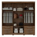 Ver imagem 4 de Guarda-Roupa Casal 6 Portas 6 Gavetas Chave e Pés Floripa