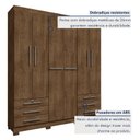 Ver imagem 6 de Guarda-Roupa Casal 6 Portas 6 Gavetas Chave e Pés Floripa