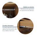 Ver mais imagens de Guarda-Roupa Casal 6 Portas 6 Gavetas Chave e Pés Floripa Bege/Carvalho Americano/Off White
