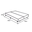 Ver imagem 3 de Cama Box Blindado Queen Bipartido King Design Suede Preto 158x198x40