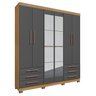Guarda-roupa 6 Portas 6 Gavetas com Espelho Floripa - 17