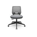 Ver imagem 1 de Cadeira Beezi Plaxmetal Tencosto Cinza Assento Vinil Cinza Base Nylon Piramidal Mecanismo Relax