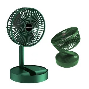 Ventilador de Mesa Retratil Dobravel Bateria Recarregavel Portatil Usb 3 Velocidades Dia Quente Calo