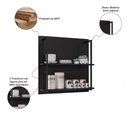 Ver imagem 3 de Painel Organizador com 2 Prateleiras Clara Preto Maderatto Móveis