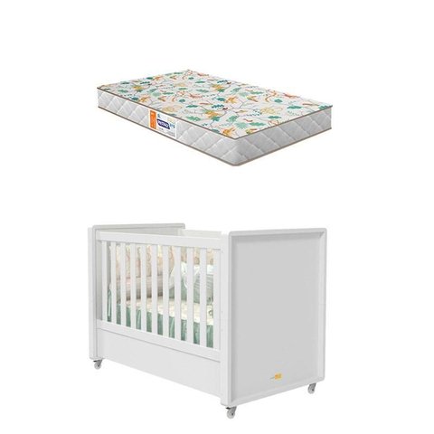 Berço Americano Tutto New Branco com Colchão Gazin – Matic