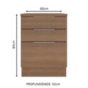 Ver imagem 3 de Balcão Madesa Stella 60 cm 3 Gavetas Rustic