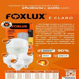 Kit 10 Lâmpada Led Alta Potência 20w 3000k E-27 Bivolt Foxlux - 4