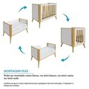 Ver imagem 6 de Quarto de Bebê Cômoda 1 Porta e Berço Arredondado 3 em 1 100% MDF Luly Espresso Móveis Bege/Off White/Amêndoa