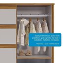 Ver mais imagens de Quarto de Bebê Cômoda 1 Porta e Berço Arredondado 3 em 1 100% MDF Luly Espresso Móveis Bege/Off White/Amêndoa