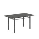 Ver imagem 6 de Conjunto de Mesa Tubular 140x75cm Tampo em Ardósia Indiano com 6 Cadeiras Iris B Prata/Preto/Mart