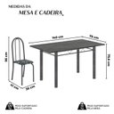 Ver imagem 3 de Conjunto de Mesa Tubular 140x75cm Tampo em Ardósia Indiano com 6 Cadeiras Iris B Prata/Preto/Mart