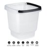 Kit Lavanderia com Balde 8,5l + Bacia 8,5l + Porta Sabão em Pó UZ-K020 UZ Utilidades - Transparente - 2