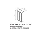 Ver imagem 3 de Armário Cristaleira em Aço 2 Portas de Vidro 65cm Dobradiças Slow Motion Exclusive Itatiaia