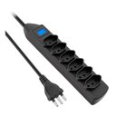 Ver imagem 1 de Filtro de Linha 6 Tomadas Elgin - Bivolt - Padrão 3 Pinos - Cabo 1,5 Metro - Preto - 46rfl3060000