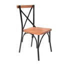 Ver imagem 2 de Conjunto 4 Cadeiras Industrial Aço Madeira Maciça Laís
