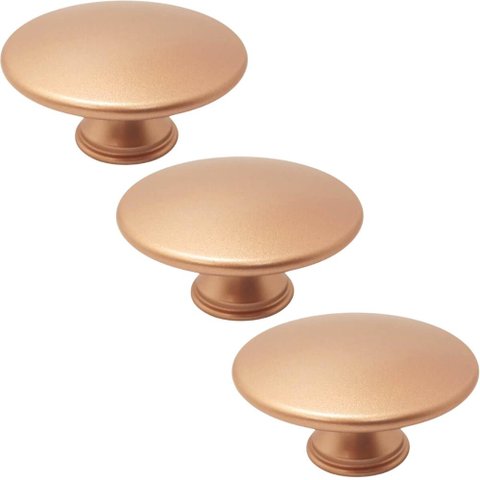Conjunto de 3 Puxadores 201 Tucson Ponto Cobre para Móveis Armários e Gavetas