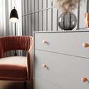 Ver imagem 2 de Conjunto de 3 Puxadores 201 Tucson Ponto Cobre para Móveis Armários e Gavetas