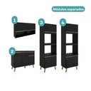 Ver imagem 4 de Cozinha Completa Avant 11 Portas 1 Gaveta MDP 225cm Preto Móveis Carraro