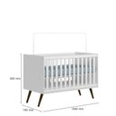 Ver mais imagens de Conjunto Quarto de Bebê Encanto Retrô 1 Berço 1 Cômoda 4 Gavetas 1 Guarda Roupas 3 Portas