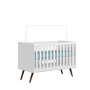 Ver imagem 7 de Conjunto Quarto de Bebê Encanto Retrô 1 Berço 1 Cômoda 4 Gavetas 1 Guarda Roupas 3 Portas Branco