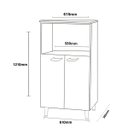 Ver imagem 5 de Balcão Multiuso Microondas e Fono Elétrico 2 Portas Prisma Hr Móveis