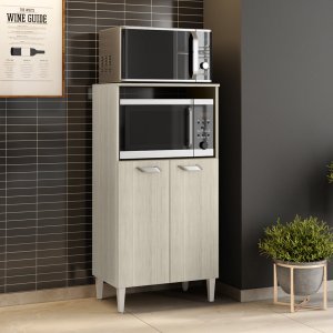 Balcão Multiuso Microondas e Fono Elétrico 2 Portas Prisma Hr Móveis