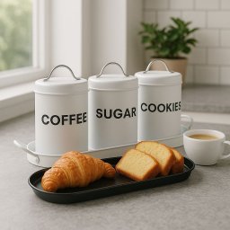 Pote Lata de Mantimentos Industrial Cookies - Linha Dom:branco - 2