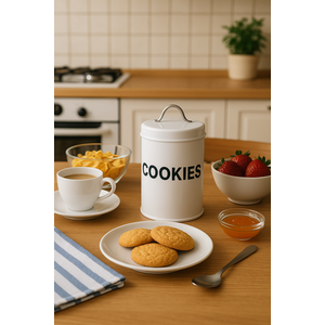 Pote Lata de Mantimentos Industrial Cookies - Linha Dom:branco